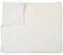 Plaid en polyester sherpa crème 120 x 150 cm Torsade - THE HOME DECO FACTORY