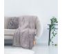 Plaid en sherpa gris 120 x 150 cm - THE HOME DECO FACTORY