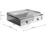 Plancha en inox lisse avec couvercle Chef 55 cm - PLANET