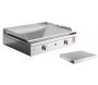 Plancha en inox lisse avec couvercle Chef 55 cm