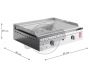 Plancha en inox lisse et rainurée avec housse Chef 55 cm - PLANET