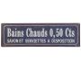 Plaque bains chauds 0,50 Cts