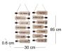 Plaque décorative en bois bouteilles 38 x 85 cm (Lot de 2) - SIL
