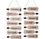 Plaque décorative en bois bouteilles 38 x 85 cm (Lot de 2)