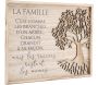 Plaque décorative en bois de paulownia Citation 40 x 30 cm