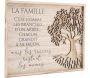 Plaque décorative en bois de paulownia Citation 40 x 30 cm