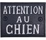 Plaque en fonte Attention au chien