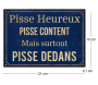 Plaque en métal humour 21 x 15 cm - ANTIC LINE CRéATIONS