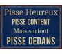 Plaque en métal humour 21 x 15 cm