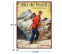 Plaque vintage sports d'hiver en métal 25 x 33 cm - ANTIC LINE CRéATIONS