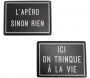 Plaques décoratives en métal Apéro (Lot de 2)