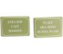 Plaques décoratives en métal Cuisine Green (Lot de 2)