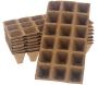 Plaques de 18 pots carrés biodégradables 5 cm (Lot de 8)