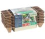 Plaques de 18 pots carrés biodégradables 5 cm (Lot de 8) - 