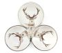 Plat à coupelles en aluminium  décor Cerf - AUB-5189