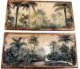 Plateau en bois de manguier 40 x 19 cm Sepia (Lot de 2)