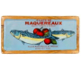 Plateau en manguier et émail Poisson Vintage