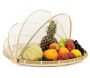 Plateau rond en bambou avec cloche en filet - AUBRY GASPARD