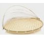 Plateau rond en bambou avec cloche en filet - AUBRY GASPARD