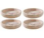 Plateau rond en paulownia (Lot de 4)