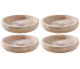 Plateau rond en paulownia (Lot de 4)