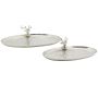 Plateaux ovales en aluminium Cerf (lot de 2)