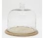 Cloches en verre + plateaux en manguier (lot de 2) - 89,90