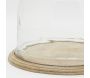 Cloches en verre + plateaux en manguier (lot de 2) - 5