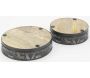 Plateaux ronds en métal et bois Cerf (lot de 2) - 7