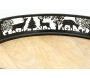 Plateaux ronds en métal et bois Cerf (lot de 2) - AUB-5997