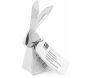 Porte-bagues lapin chromé Origami - 6