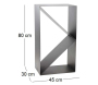 Porte-bûches design en acier - NOR-0186