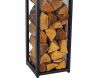 Porte-bûches design vertical en acier 120 cm - 6