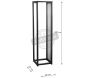 Porte-bûches design vertical en acier 120 cm - 7