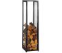 Porte-bûches design vertical en acier 120 cm - 5