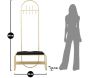 Porte manteau en métal avec banc intégré 80 x 38.5 x 180 cm - MAU-0419