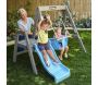 Portique balançoire et toboggan en bois First Play - 299
