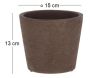 Pot de fleur en terre cuite non verni marron - ESS-1500