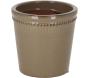 Pot de fleurs en PET verni gris