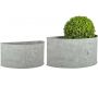 Pot de fleurs demi-rond Lion (Lot de 2)