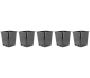 Pot de plantation carré noir 11 litres 25 x 25 x 26.5 cm