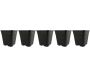 Pot de plantation carré noir 6 litres  19 x 19 x 21 cm