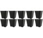 Pot de plantation carré noir 6 litres - 19 x 19 x 21 cm