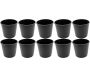 Pot de plantation rond de 10 litres noir  24 x 24 cm