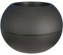 Pot en plastique boule effet granit 40 cm