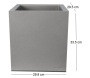 Pot en plastique carré aspect granit 30 cm - RIV-0213