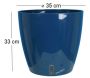 Pot en plastique rond avec réserve d'eau 35 cm Eva - RIV-0255