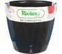 Pot en plastique rond avec réserve d'eau 45 cm Eva - RIV-0203