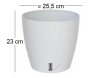 Pot en plastique rond avec réserve d'eau 25.5 cm Eva - RIV-0196