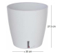 Pot en plastique rond avec réserve d'eau 30 cm Eva - 6